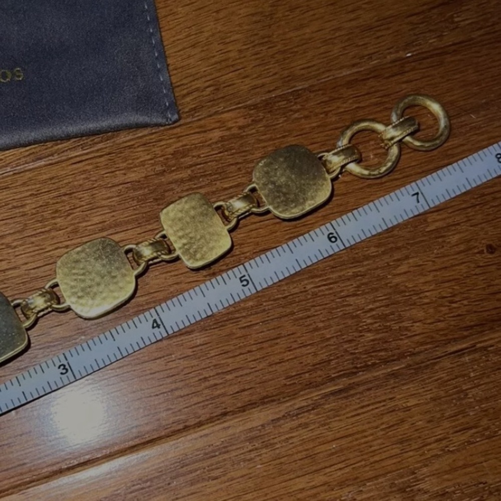 Julie Vos Gold-Tone Bracelet with Light Blue Cushion Stones - Picture 6 of 6